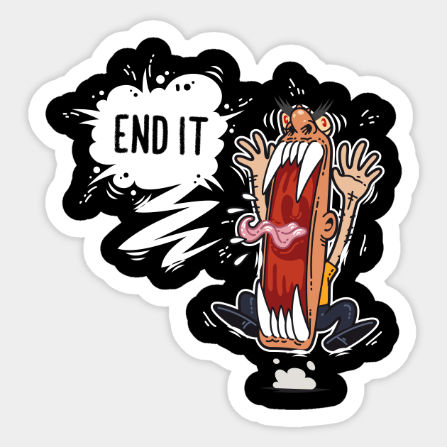 'End It' Human Trafficking Shirt Sticker by ourwackyhome